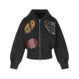Keira Graphic Patch Hood Zip-Up