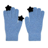 Star Wool Gloves [Blue]