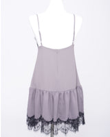 Shimmering Slip Lace Bustier Dress