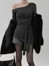 Drape Strap Multi-Layered Tee