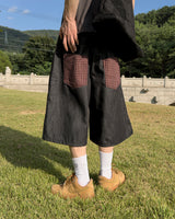 Haven Check Pocket Bermuda Denim Pants