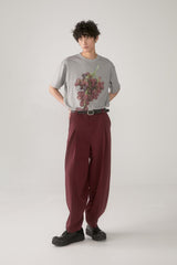 Grape print short-sleeved summer men's and women's casual loose pure cotton versatile T-shirt