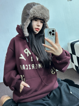 SHOULDER ARM PRINTING TATTOO PATCH CHERRY HOODIE🍒🩵🤍3COLOR