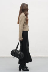 【即日発送】vintage stitch high-neck collar cardigan