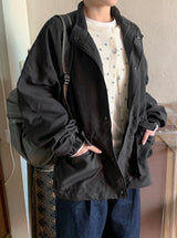 [unisex] カンボフウォッシュ加工オーバーボンバージャケット