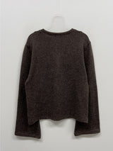 Cuffs Wool Knit T-Shirt
