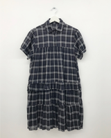 Cold check collar dress (2color) 