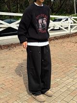 Balloon double knee sweatpants