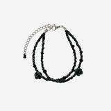 Rose Fit Beaded Bracelet Black