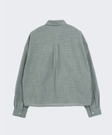 Crop Check Long Sleeve Shirt Mint
