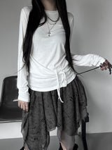 slim wrap shirring strap T (2color)