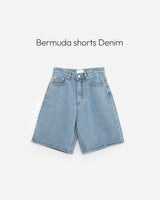 Half Bermuda denim pants
