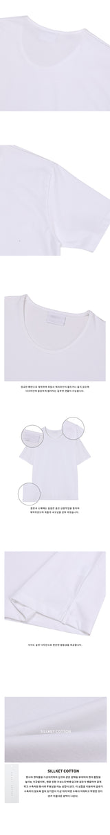 [BASIC  ITEM] UネックラウンドハーフT（２色）