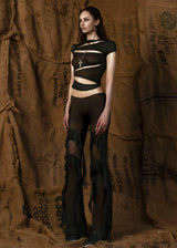 Mother Cut Out Mesh Top