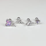 [SET] Aurora Butterfly Ribbon Piercing