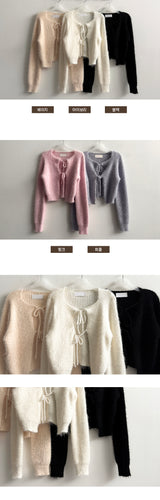 Pud Square String Knit Cardigan
