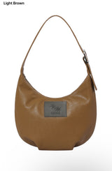 CEDAR SOFT LEATHER HALF-MOON HOBO BAG (3COLOR)