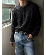 [Unisex]ブレンドヘアクロップカーディガン(2color)