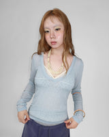 BLUR V-NECK TEE