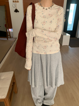 ラッチフラワーナヨム長袖Tシャツ（2c）