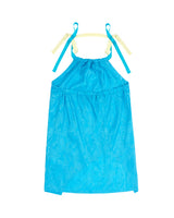 Two Tone Ribbon Paisely Halter-neck Top _ SKYBLUE