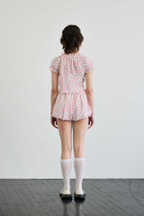 MINI HEART TWO WAY BLOUSE / WHITE