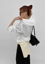 [MADE] Yulia Loose-Fit Sheer Hooded Cardigan