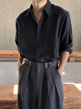 [Unisex] シルキーオーバーフィットシャツ(3color)