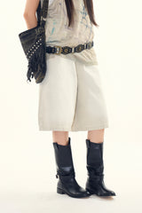 Luca western leather long boots