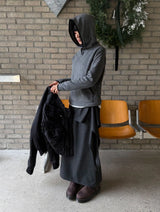 FLEECE FINGER-HOLE HOOD TOP