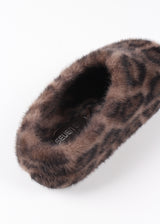 LEOPARD FUR SLIPPERS