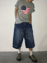 09 Flag Semi-Cropped Short Sleeve T-Shirt (4c)