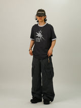 NA Cargo Vintage Washing Wide Pants