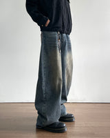Stud Patch Denim Pants