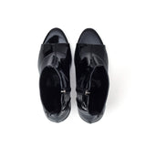 ニューオープントゥスリムアンクルヒール(Glossy Black)