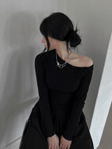 Bichovi one-shoulder brushed t-shirt