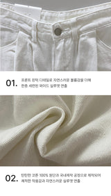 Golden Front Pintuck High-Waist A-Line Cotton Shorts 2 Colors