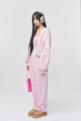 '& SPEAK LOVE WAITS' ANIMATION SWIMSUIT PINK