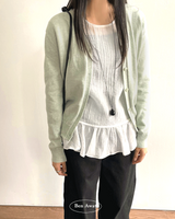 ケリーカシミアVネックルーズフィットカーディガン12C