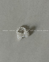 Silver Big Ribbon Ring Ring