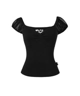PUFF SLEEVE TOP_BK