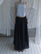 Sella Shirred Flare Long Skirt
