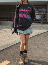 ピンクポイントヤマハトゥータイプ L/S Black(washing)