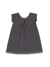 COUNTRY FLARE LINEN DRESS / CHARCOAL