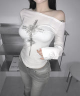 della cross off tee (2colors)