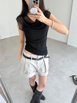 double shirring top
