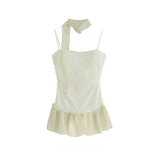 Luna Dot Frill Slip Top & Scarf Set 231629453