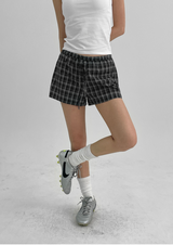 [MADE] Silty Check Banding Short Pants