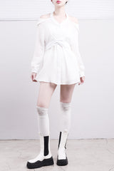 Munin off-shoulder one-piece + shorts set