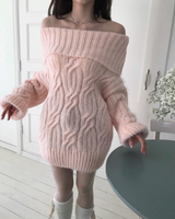 バスボムピュアファーオーバーオフニット